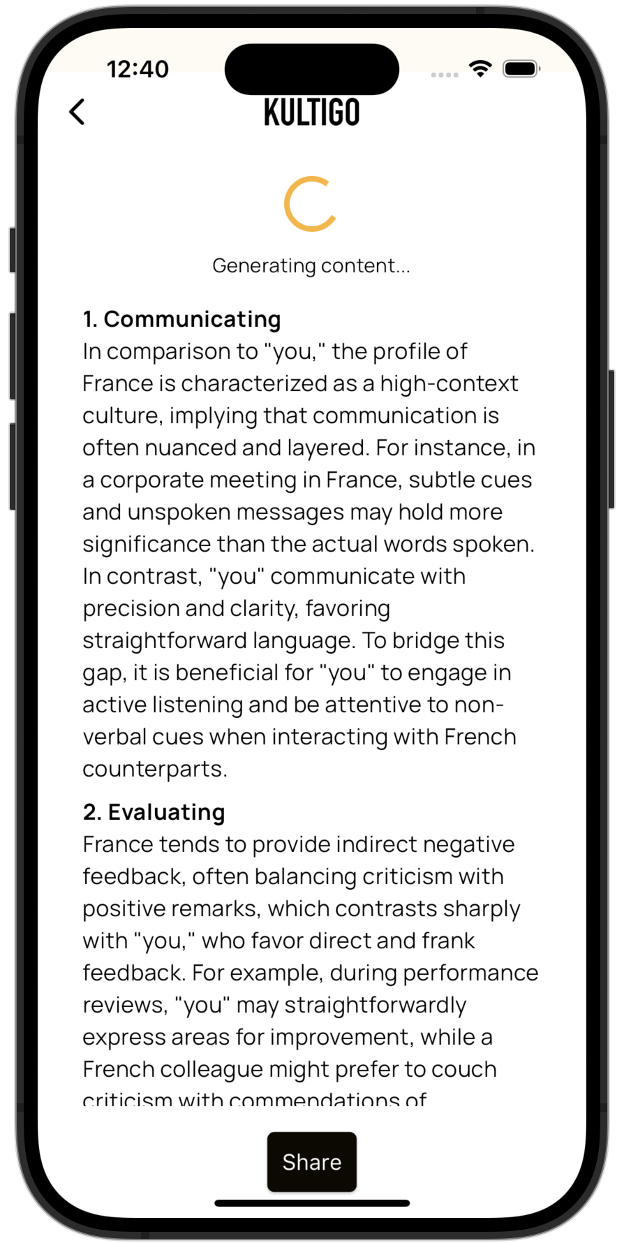 AI-generated cultural insights and explanations
